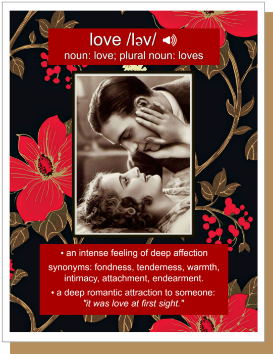 Love Definition - Greeting Card