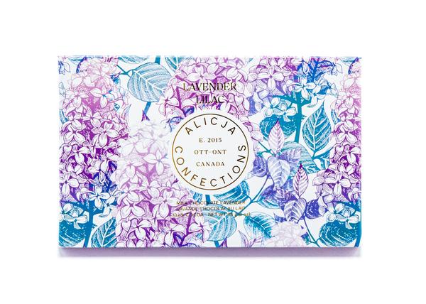 Lavender Lilac- Postcard Chocolate Bar | ALICJA CONFECTIONS