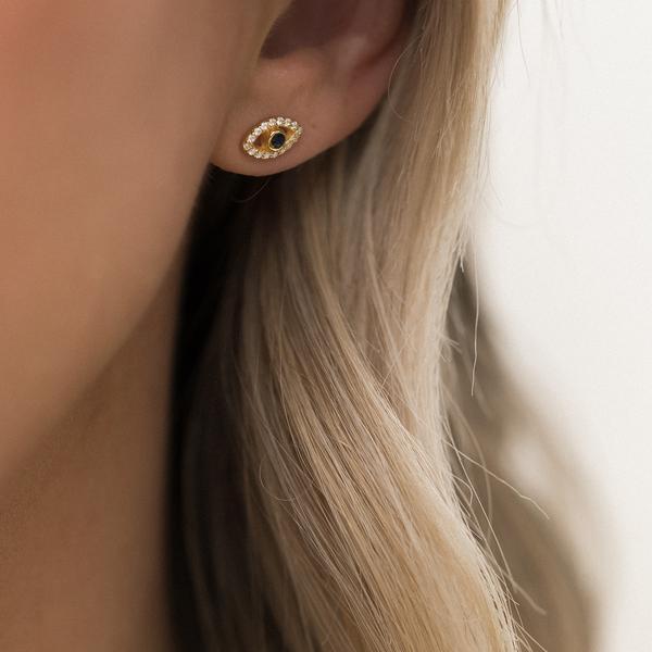 Evil Eye Studs | LEAH ALEXANDRA | JV Studios Boutique