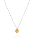 Round Letter Necklace | Gold