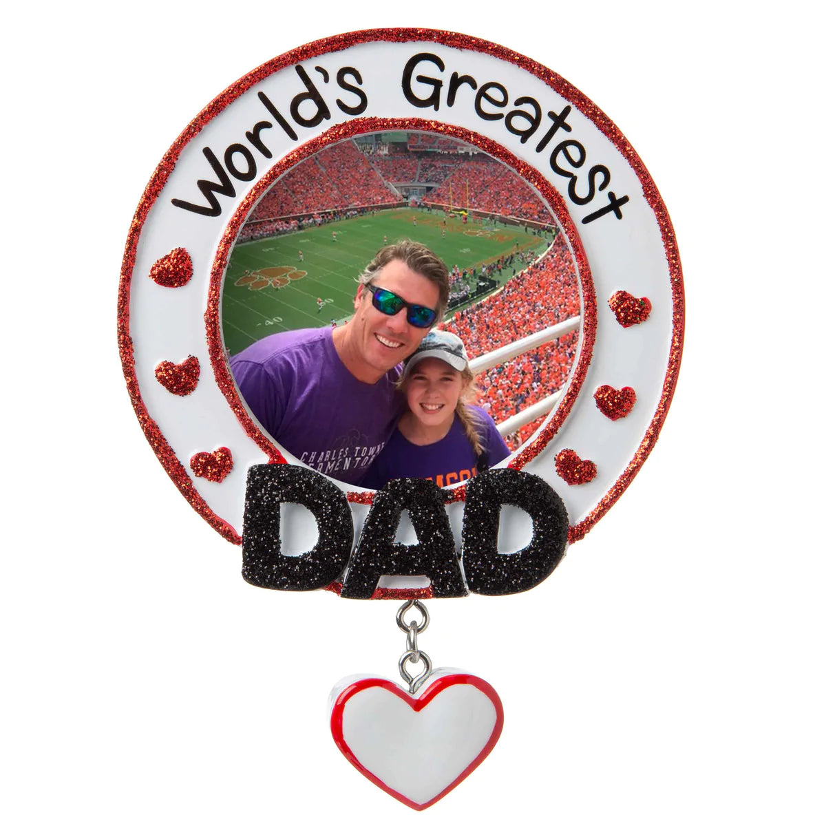 World&#39;s Greatest Dad - Personalized Photo Ornament