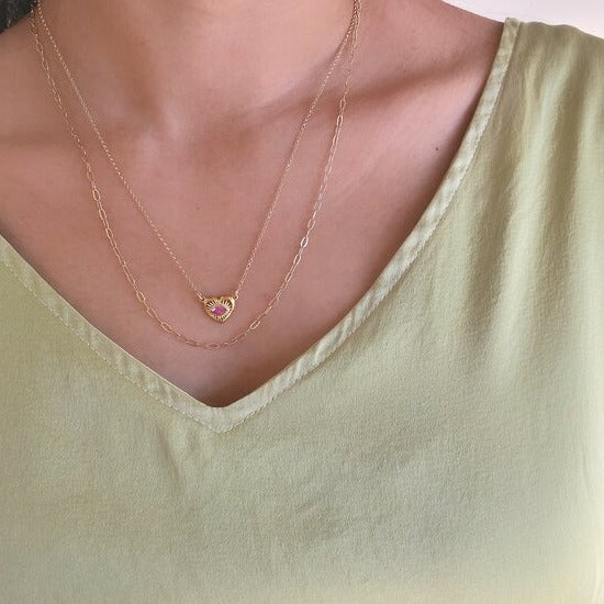 Ruby Heart Necklace | ZALESKA | JV Studios Boutique