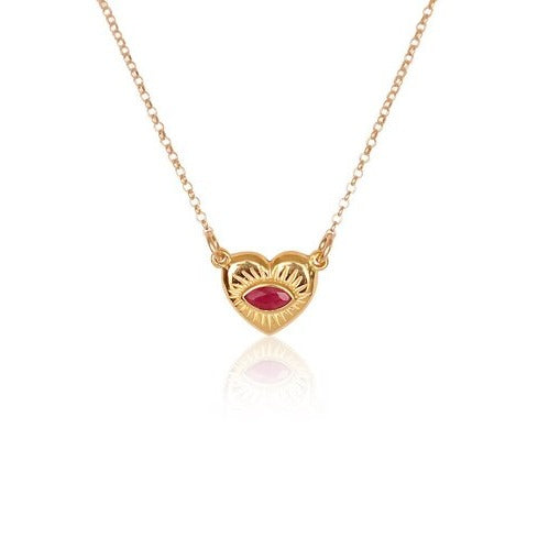 Ruby Heart Necklace | ZALESKA | JV Studios Boutique