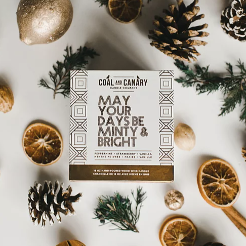 May Your Days Be Minty & Bright Candle