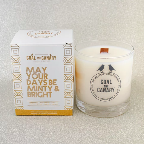 May Your Days Be Minty &amp; Bright Candle