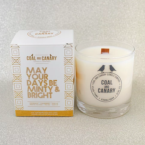 May Your Days Be Minty & Bright Candle