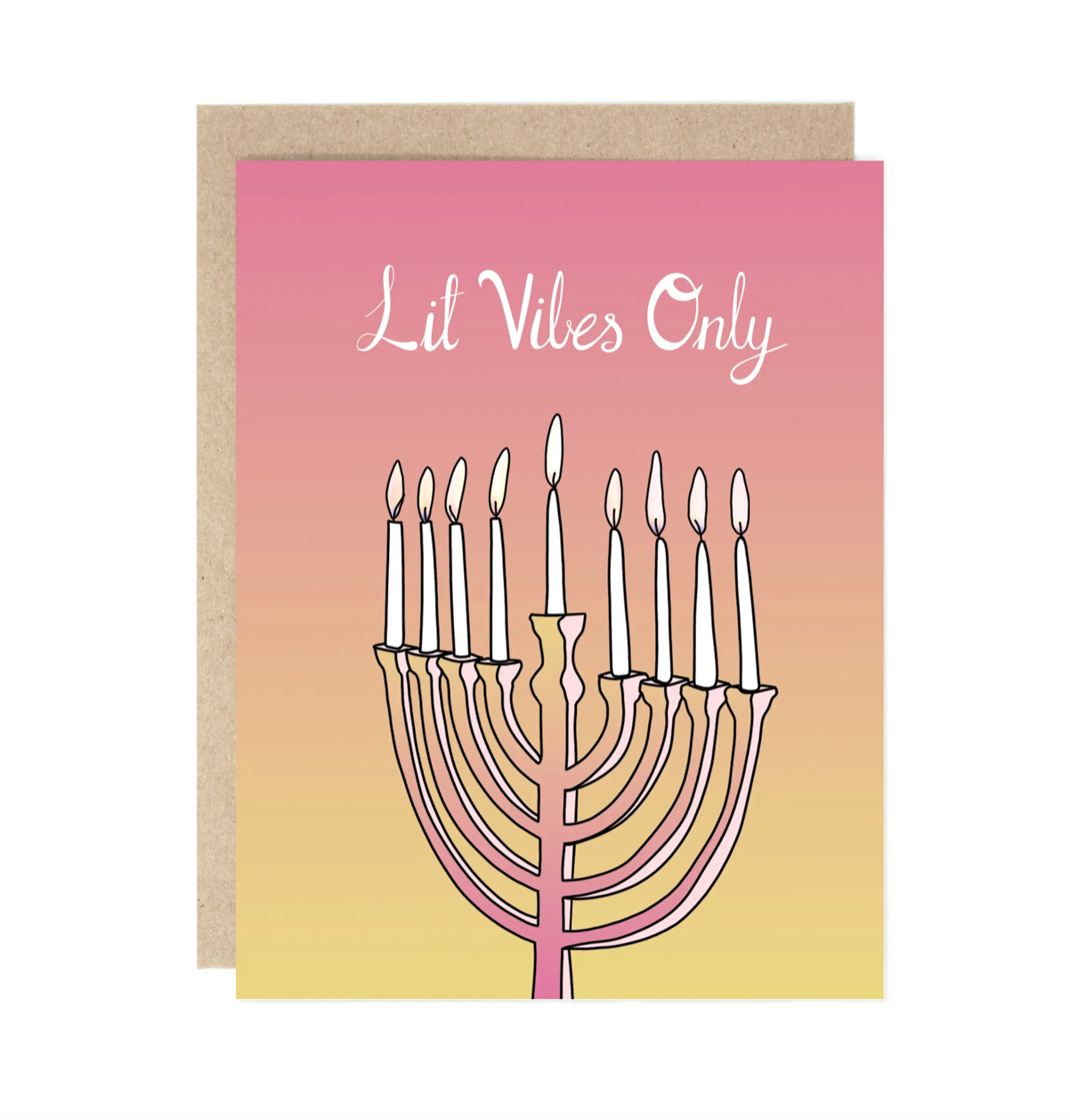 Lit Vibes Only - Greeting Card