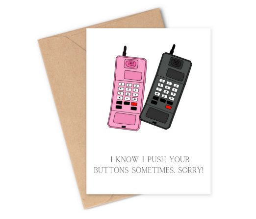 Push Your Buttons - Greeting Card