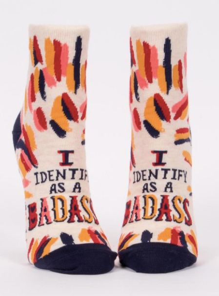 I Identify As Bad Ass Ankle Socks