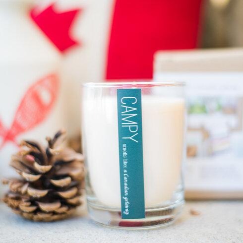 Campy Candle: smells like A Canadian Getaway