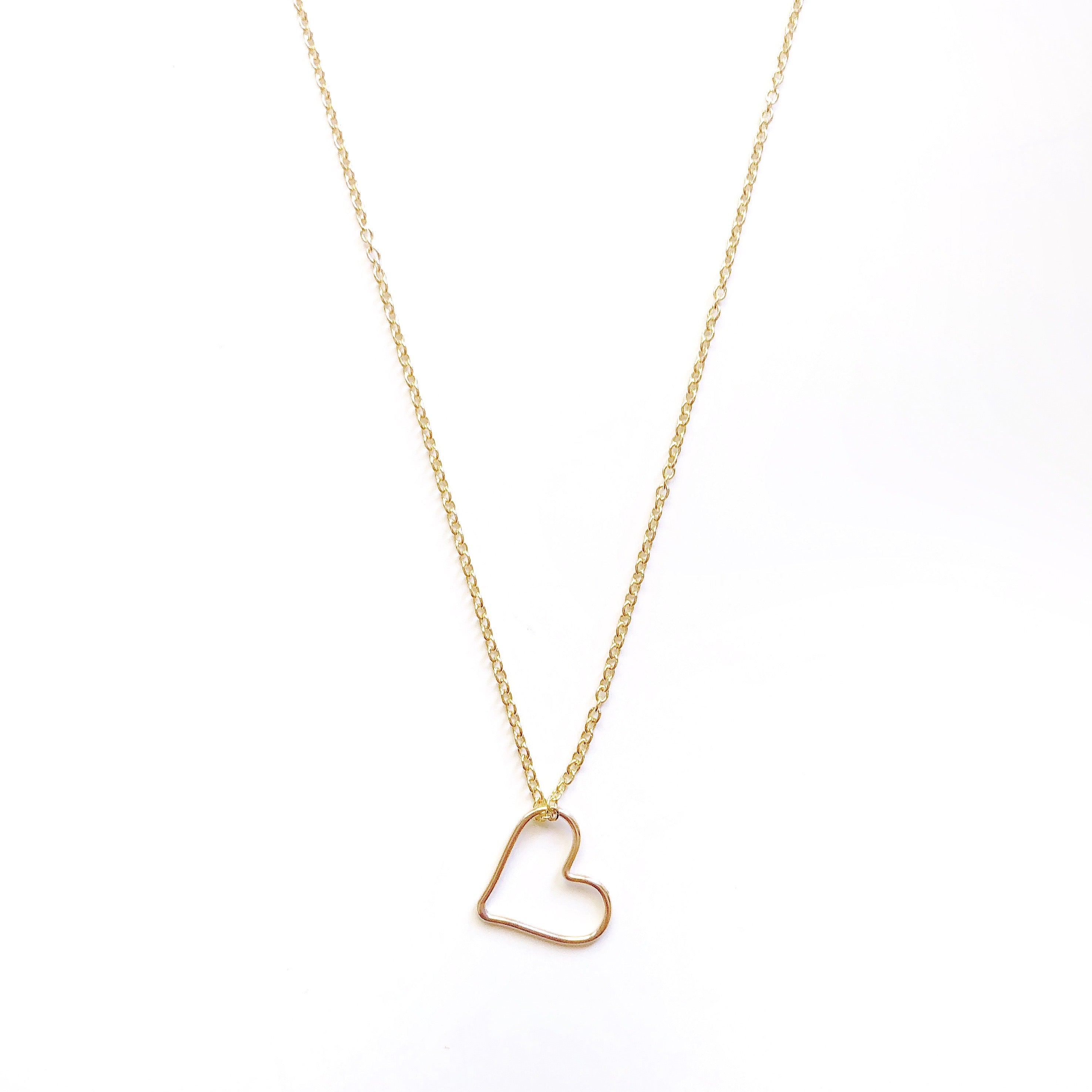 Open Heart Necklace | Gold