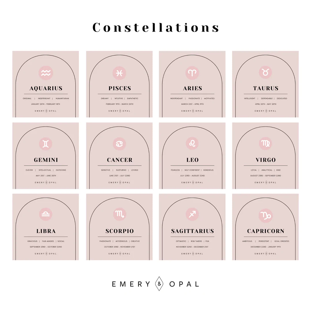 Zodiac Constellation Necklaces