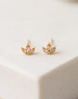 Tiara Studs: Champagne