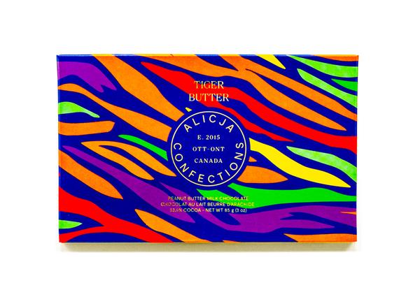 Alicja Confections | Postcard Chocolate Bar: Tiger Butter