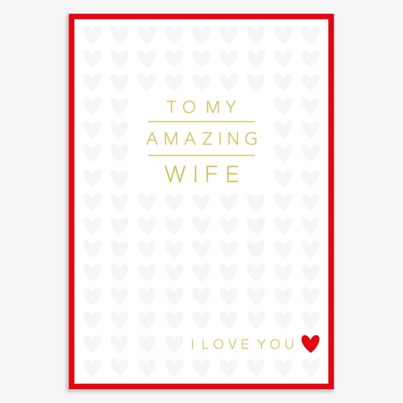 Wife Hearts - Greeting Card