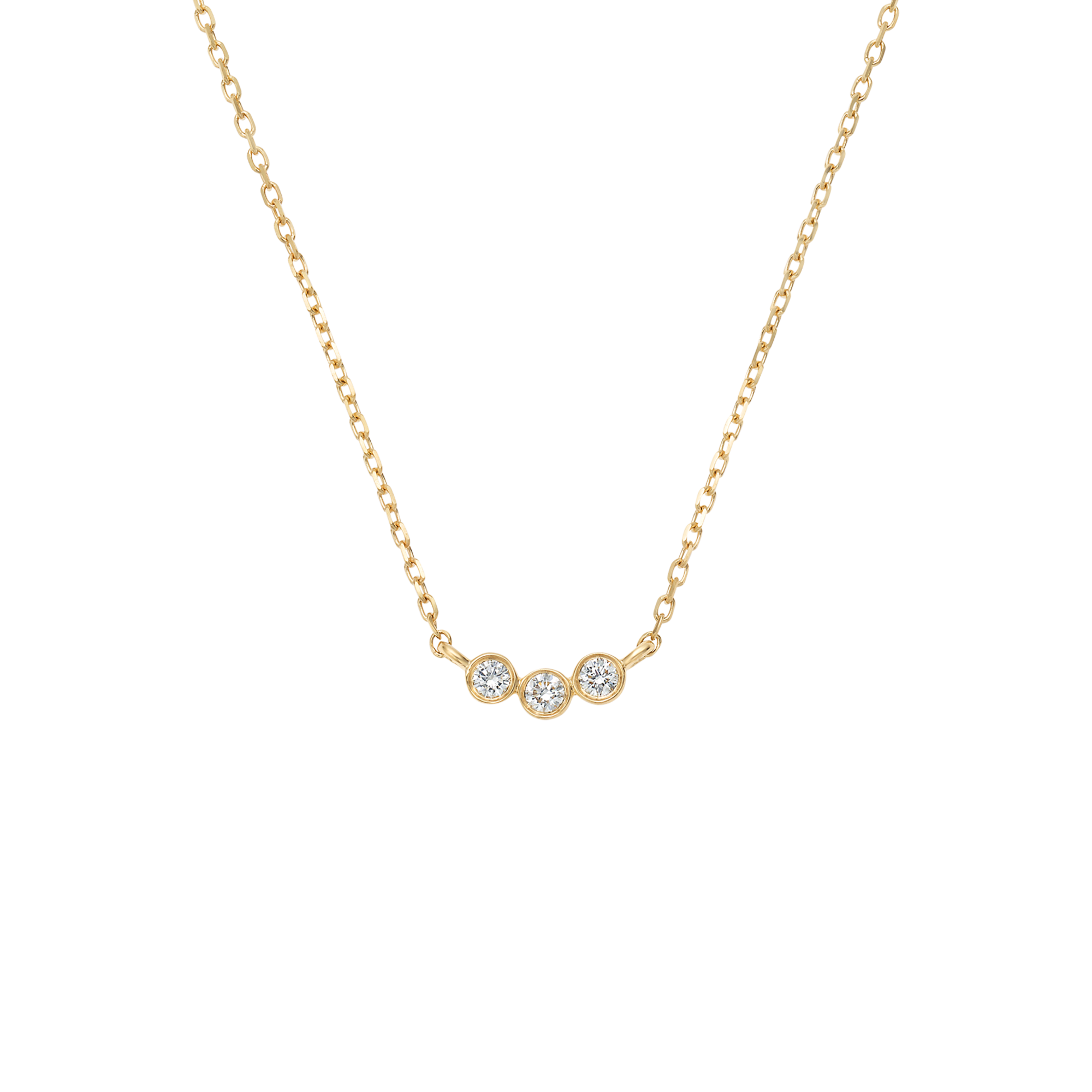 La Kaiser | 14k Gold Trio Diamond Pendant