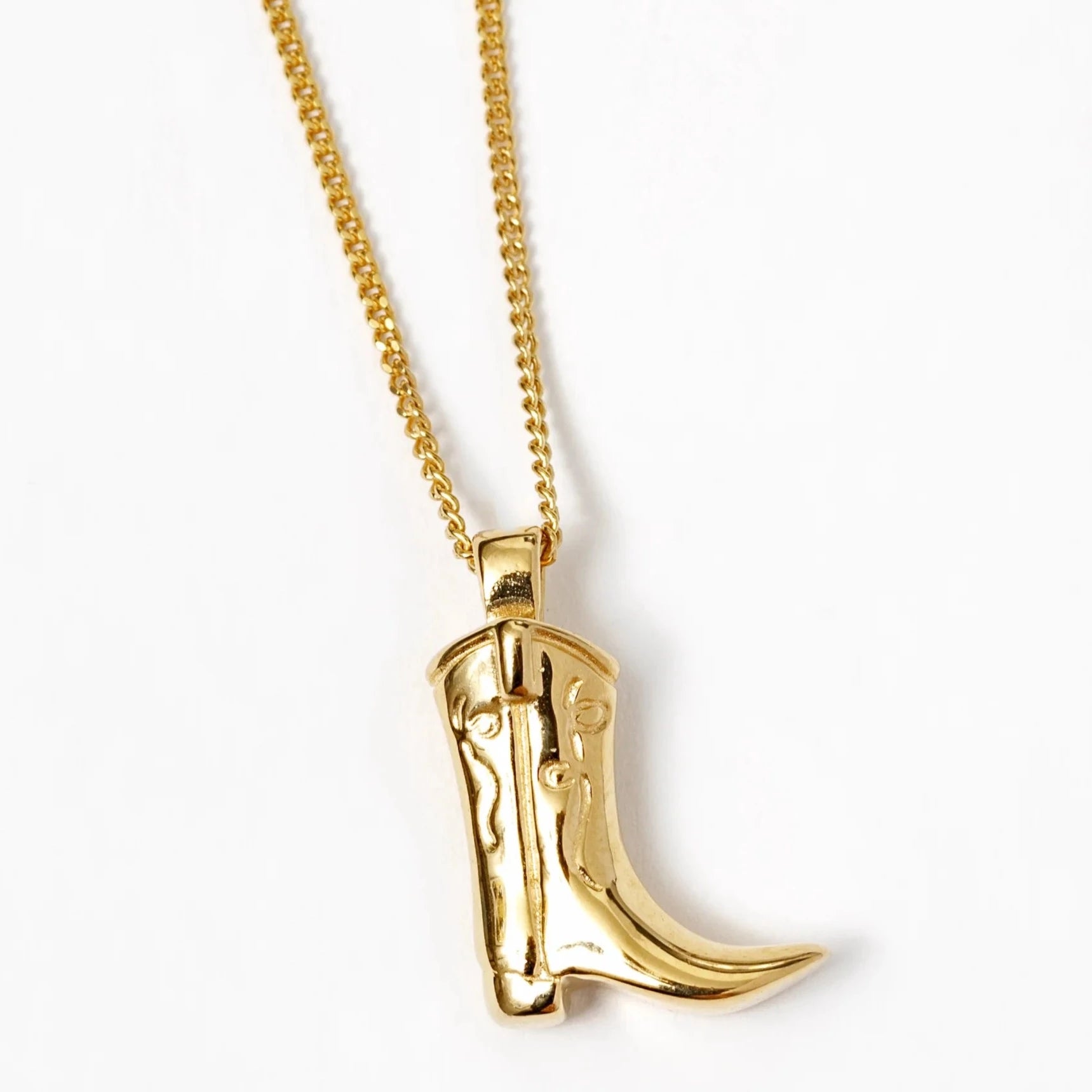 Cowboy Charm Necklace: Gold