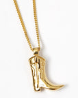Cowboy Charm Necklace: Gold