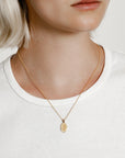 Rose Charm Necklace: Gold