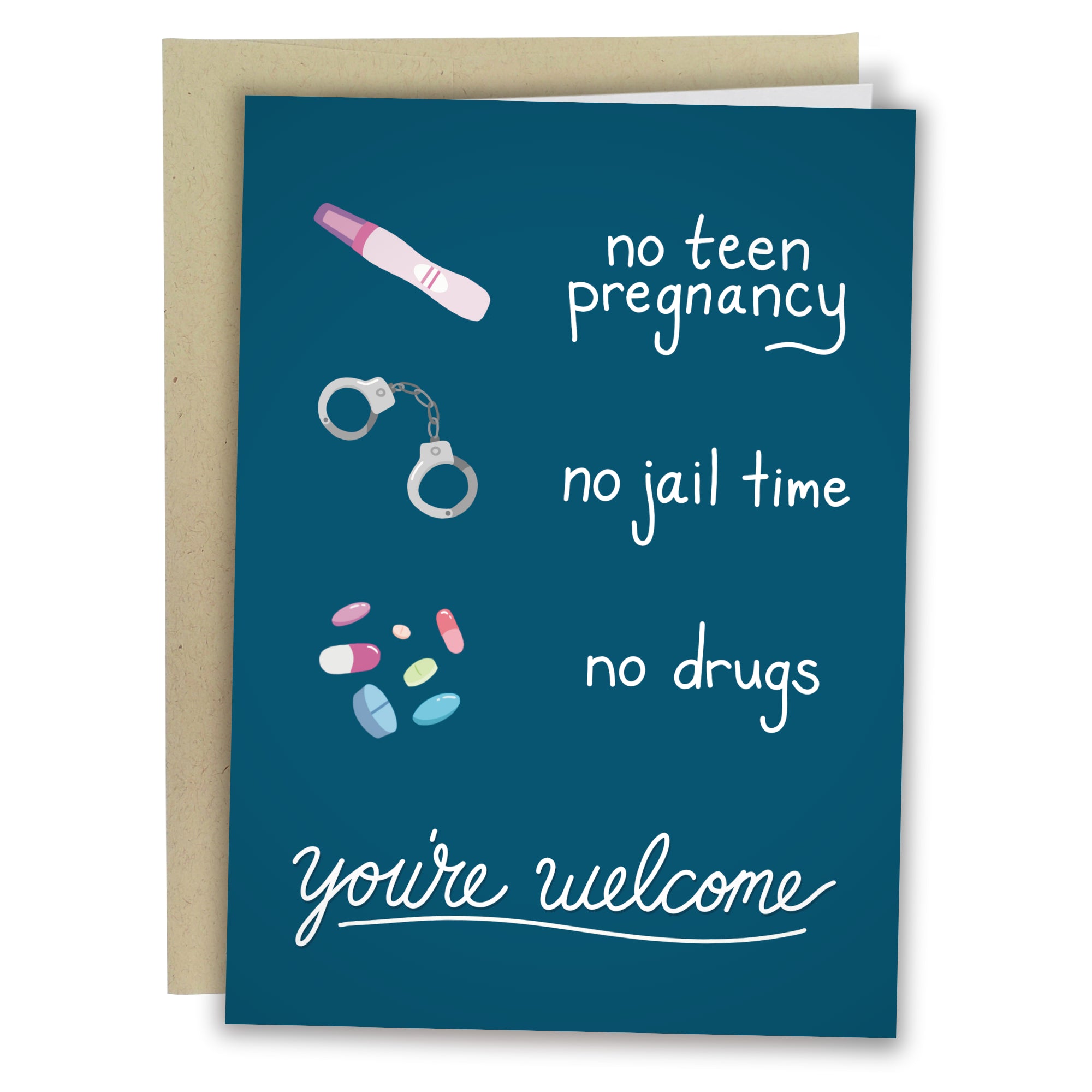 No Drugs No Jail Time | Greeting Card