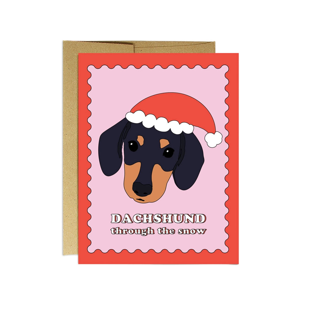 Dachshund Through The Snow - Greeting Card