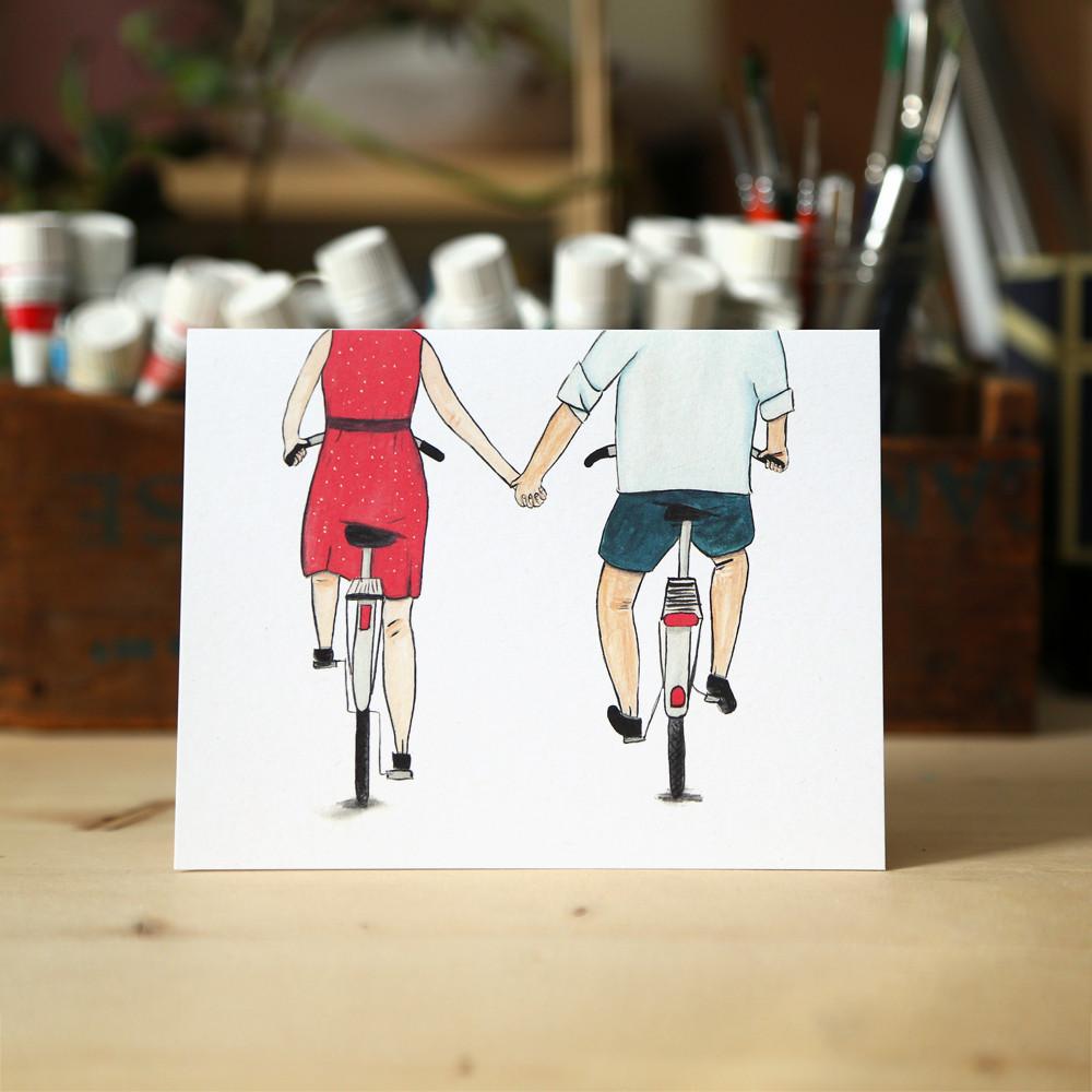 Bike Couple - Greeting Card