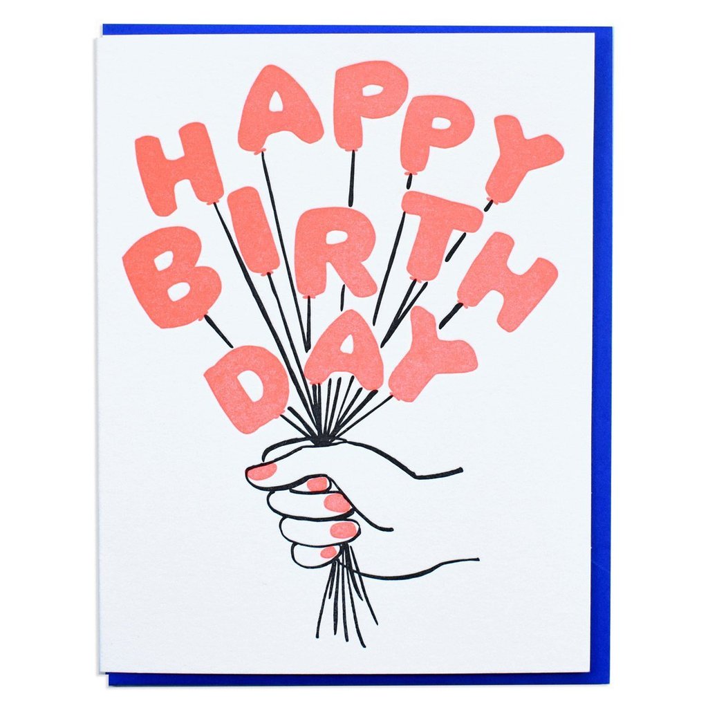 Birthday Balloons - Greeting Card