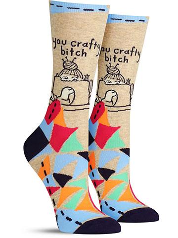 You Crafty B*tch Women&#39;s Crew Socks
