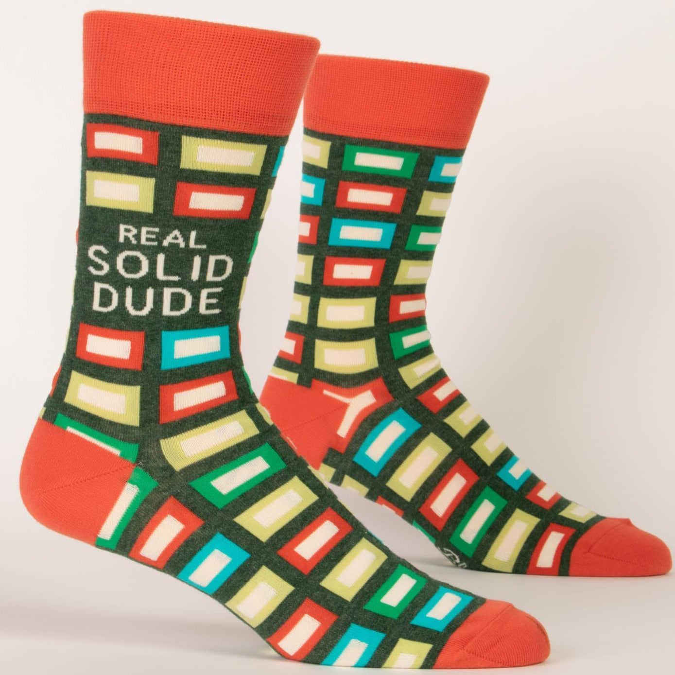 Real Solid Dude Crew Socks