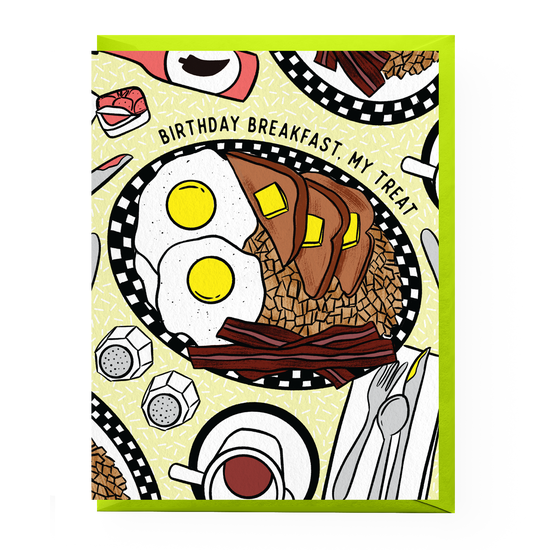Diner Breakfast Birthday - Greeting Card
