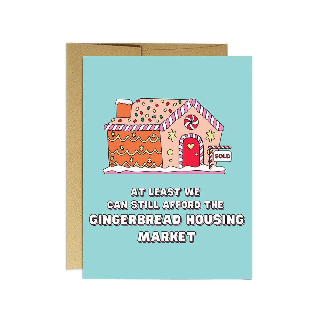 Gingerbread Housing Market - Greeting Card