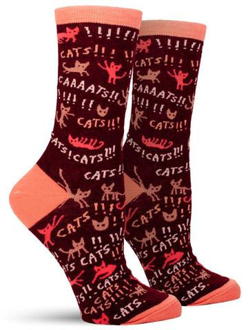 Blue Q Cats Women's Crew Socks