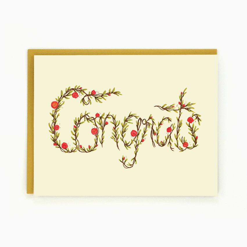 Congrats Flowers - Greeting Card