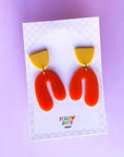 Arch Earrings: Yellow and Orange