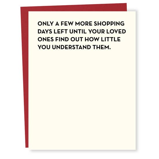 Shopping Days - Greeting Card