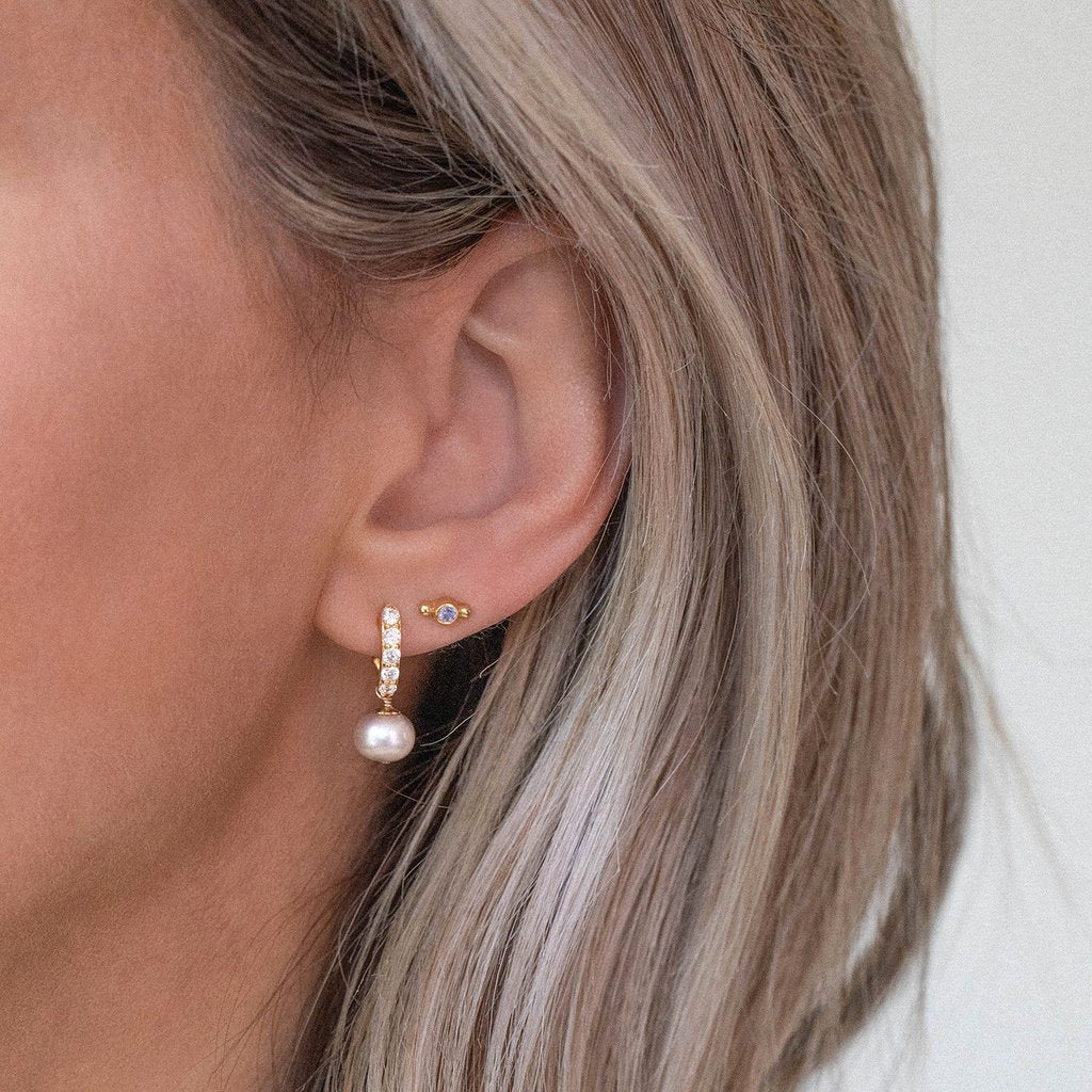 Demi Pearl Hoops | Leah Alexandra | JV Studios Boutique 