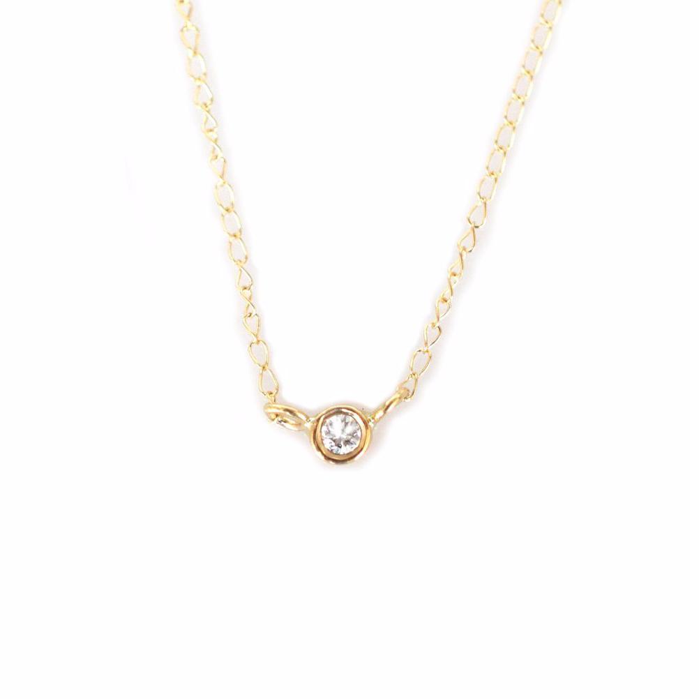 14K Gold Solo Diamond Necklace | LA KAISER | JV Studios Boutique