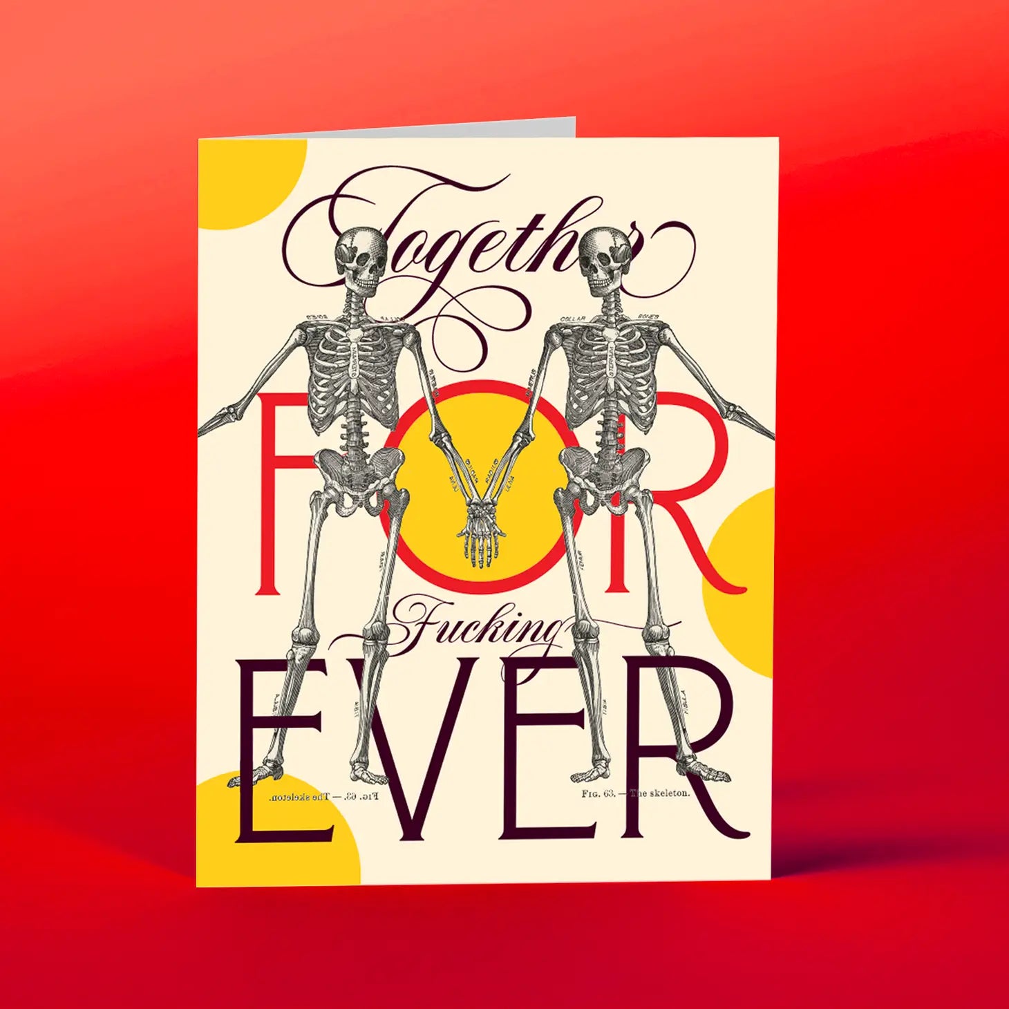 Together Forever Skeletons | Greeting Card