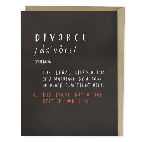 Divorce Definition - Greeting Card