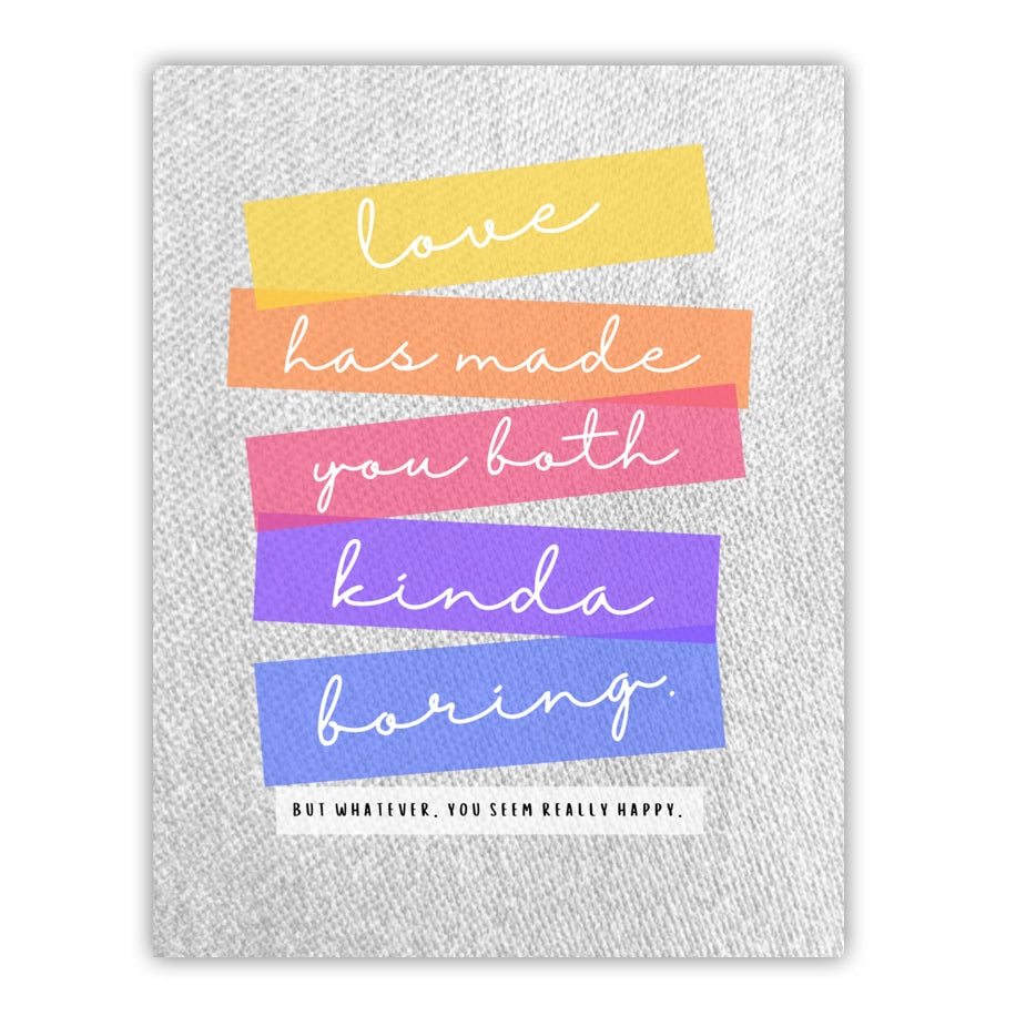 Boring Love - Greeting Card