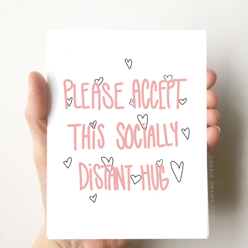 Socially Distant Hug - Greeting Card