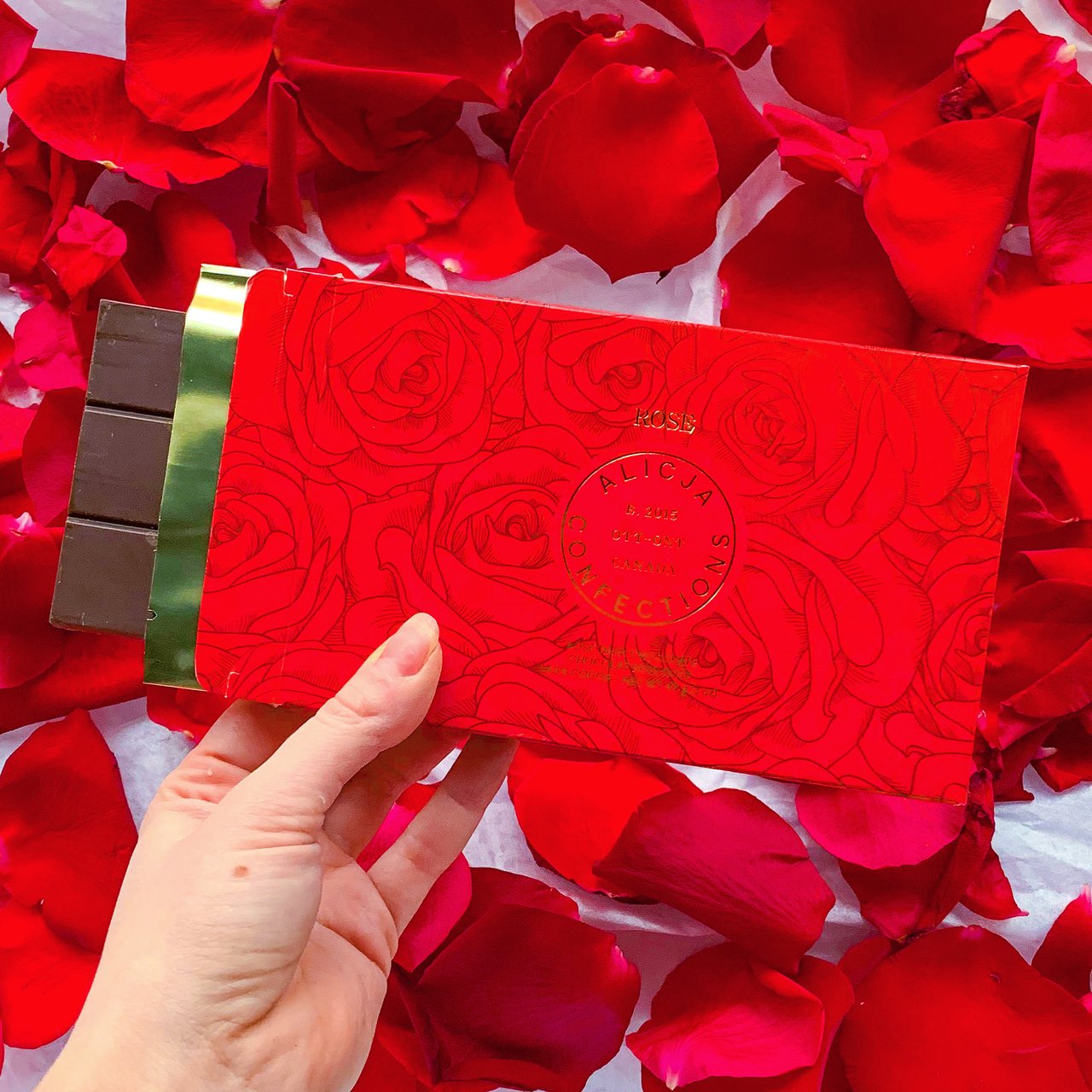 Alicja Confections | Postcard Chocolate Bar: Rose