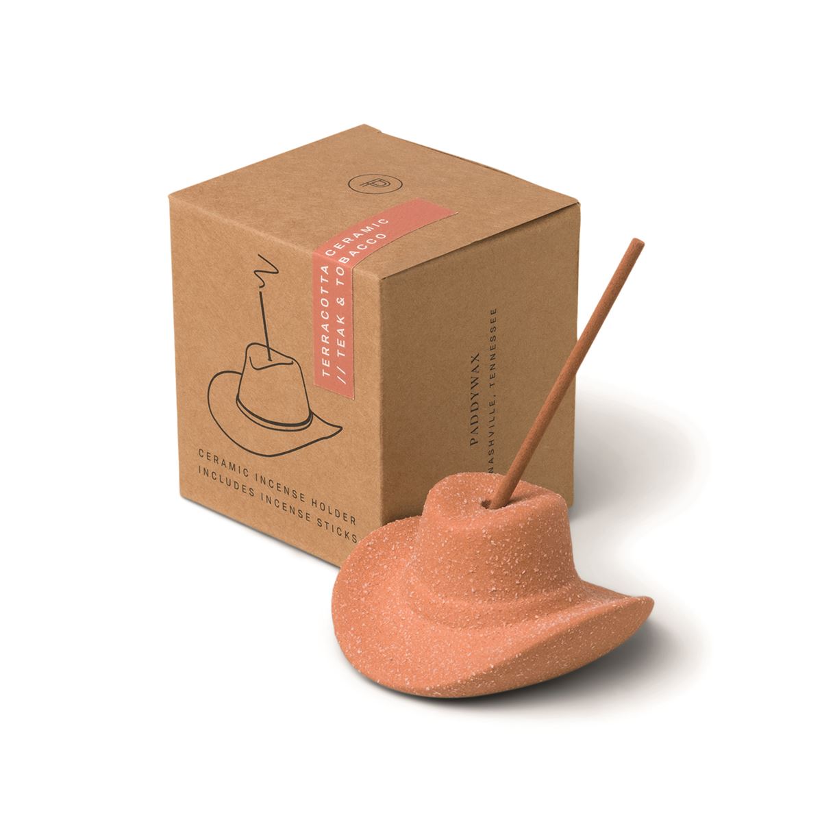 Cowboy Hat Incense Holder: Terracotta // Teak &amp; Tobacco