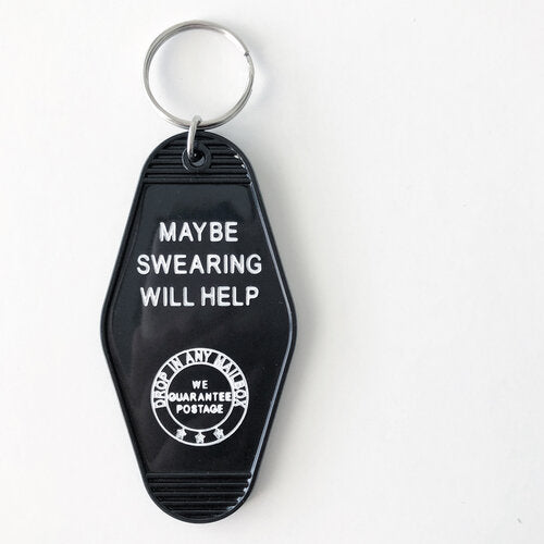 Maybe Swearing will Help - Key Tag