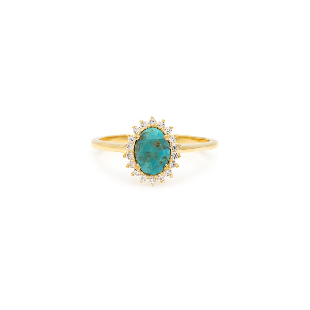 Mini Antiquity Ring: Turquoise