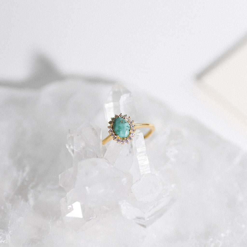 Mini Antiquity Ring: Turquoise