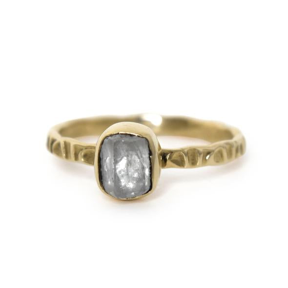 Naveen Stone Ring: Brass