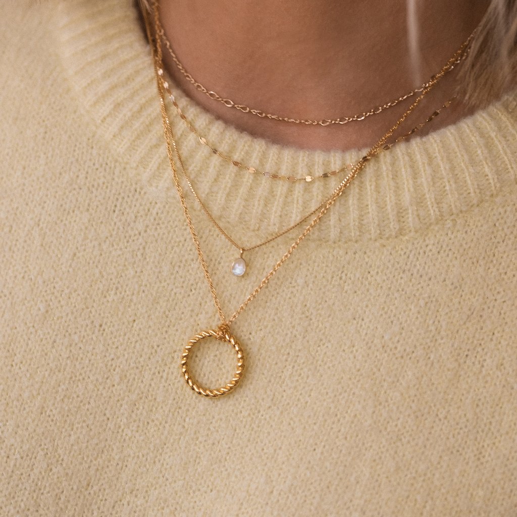 Sofia Slice Necklace - Moonstone | LEAH ALEXANDRA | JV Studios Boutique 