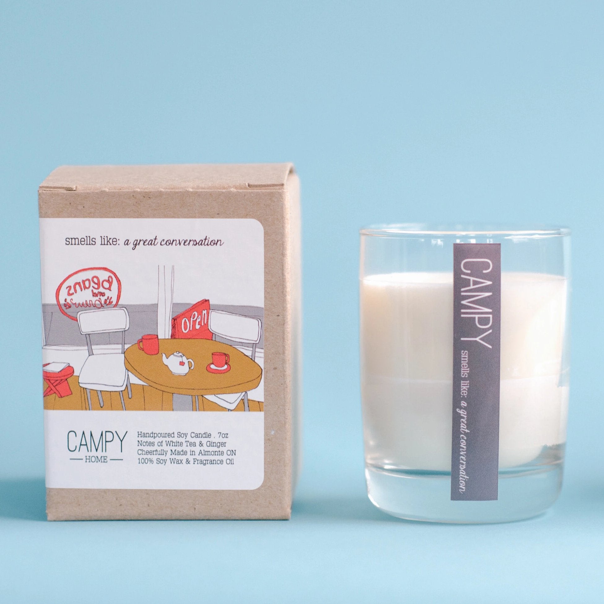 CAMPY CANDLES | A Great Conversation Candle | JV Studios & Boutique