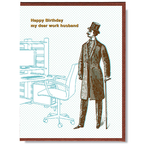Happy Birthday Work Husband - Greeting Card